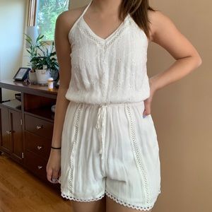 hollister white romper